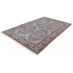 Hnedo modrý perzský koberec Iran Nain 9La