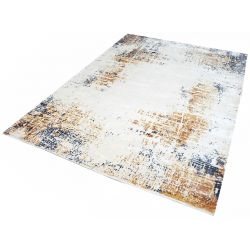Svetlý modro zlatý koberec - lesklý prskaný koberec