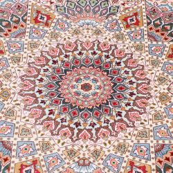 Perzský hodvábny koberec Iran Ghom pastelový