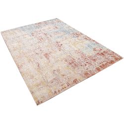 Zemitý dizajnový koberec Empire 4541 z vlny a bambusového hodvábu