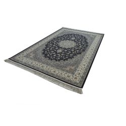 Luxusný perzský strojový koberec strieborný