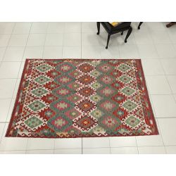 Obojstranný vlnený geometrický Kelim