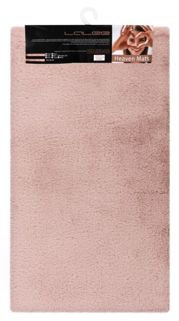 Ružová (starorúžová) kúpeľňová predložka s dlhým vlasom typ Shaggy (plyš) - Heaven Mats