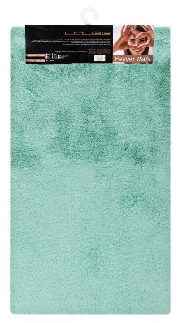 Mentolová (zelená) kúpeľňová predložka s dlhým vlasom typ Shaggy (plyš) - Heaven Mats